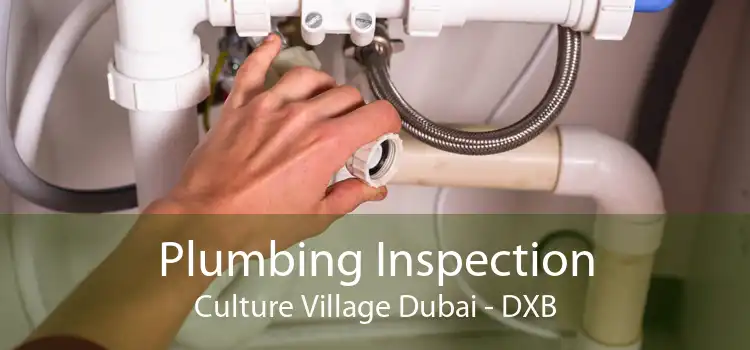 Plumbing Inspection Culture Village Dubai - DXB